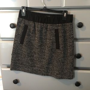 Gray and black mini skirt